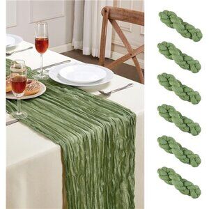 Sage Green Table Runner 10FT Long Cheesecloth Boho Sheer Wedding Party Decor
